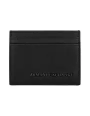 [Armani Exchange] Tulum Faux Leather Card Holder in Black