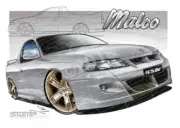 HSV VU MALOO UTE QUICK SILVER A3 FRAMED PRINT (V061)