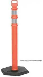 45" EZ Grab Flared Org Delineator Post-(2)3" HIP Collar