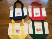 Trader Joes Mini Canvas Tote Bag Lot Of 4 Brand New