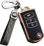ontto Flip Key Car Key Case Fits Mazda 2 3 5 6 BT50 CX-5 CX-7 MX5 M3 M6 Axela Silicone Protective Case for Key Protection Key Case Key Cover Key Fob 2 Button