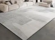 Bedroom Non Slip Rugs Living Room Dining Room Washable Rug Abstract Grey Floor Decoration Carpet, 170 X 240 cm