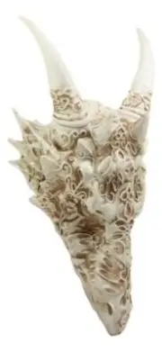 Ebros Large Gothic Tribal Stencil Art Horned Dragon Skull Wall Decor Or Statue