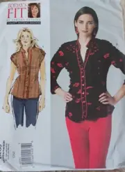 Vogue Pattern V1260 Ladies Blouse Size 10 - 28