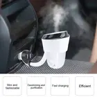 (Black)Car Air Humidifier Purifier Diffuser With USB Charging Port VA