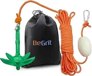 BeGrit Kayak Anchor Small Boat Anchor Folding Marine Anchor for Fishing,Kayak,Paddle Board,Canoe,Jet Ski, with 32.8 ft Anchor Tow Rope Carrying Bag