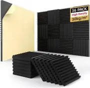 36 Pack Acoustic Panels Self adhesive 1×12×12 inch Sound Proof Foam Panels f