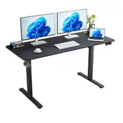 Electric Standing Desk Adjustable Motorised Sit Stand 140cm Black