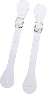 Pair of Synthetic Leather Spur Straps, Cowboy Boots Spur Straps Adjustable Length for Equestrian Riding Gear, Boots Equipment for Men Women