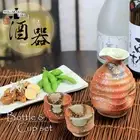Shigaraki ware Japanese style stylish sake set, tokkuri (sake decan From Japan
