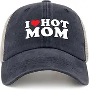 [Generic] I Love hot mom Hats Funny Hats for Women Funny hat