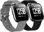 2 Pack Bands Compatible with Fitbit Versa / Fitbit Versa 2 / Fitbit Versa Lite f