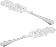 BEBEMOKO Stainless Steel Absinthe Spoon Set 2pcs Fine Mesh Strainer Spoon for Absinthe Filter for Bar Home Use