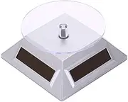 Solar Powered Rotating stand 4 Colors Solar/AAA Battery Powered Showcase 2 Shapes 360 Degrees Turntable Rotating Watch Phone Jewelry Organizer Display Stand Mount Holder