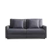 Sofa Bed 2 Seater Lounge Folding Couch Fabric Charcoal Grey