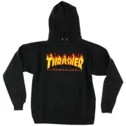 Thrasher Flame Logo Black Hoodie