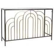 AURA ART DECO CONSOLE TABLE W MIRROR TOP 120X80CM