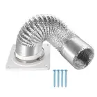 4 Inch Dryer Vent Hose Kit, Dryer Vent Wall Plate Adapter Connector Quick Con...
