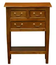 Tasmania 3 Drawer Sofa Table - Light Pecan