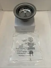 Stainless Steel Basket Strainer With Drop In Cup Strainer. 3-1/2”-4” Opening