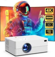 Mini Projector with WiFi and Bluetooth, Native 1080P Portable Projector Supporte