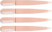 FOMIYES 4pcs Stainless Steel Eyebrow Tweezers Precision Eyelash Applicator Tools for Women Durable Brow Shaping Tweezers with Comb for Beauty and Eyelash Extensions