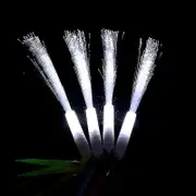 24 Pieces Fiber Optic Wand Led White Glow Sticks