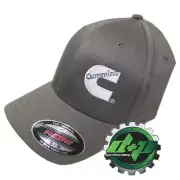 Cummins Charcoal Gray Ball cap fitted flex fit stretch cummings Hat s/m