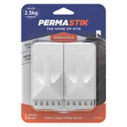 Permastik Extra Large Utility Hooks - 2 Pack