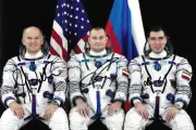 Official Photo Soyuz TMA-16M Backup Crew Signed S. Volkov Ovchinin J. Williams