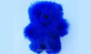 10 IN PREMIUM Baby Alpaca Suri Fur Teddy Bear BLUE - Stuffed Toy from Peru Plush