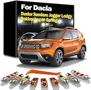 Interior LED Light Kit, For Dacia Duster Sandero Lodgy Dokker Jogger Logan Spring MK1 MK2 MKI MKII Trunk Reading Bulbs