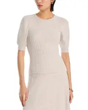 T Tahari Blouson Sleeve Textured Top
