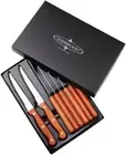 Sherwood 8 Piece High-Quality Stainless Steel Steak Knives Set Classy and Vin...