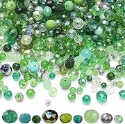 KINGSHINE Briolette Crystal Glass Beads for Jewelry Making,1000pcs 4/6/8mm Faceted Rondelle Crystal Beads Assorted Round Shaped Spacer Beads for DIY Crafts Bracelet