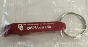 Oklahoma University OU Bottle Opener Key Chain goOUouedu University of Oklahoma