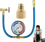 Car AC Refrigerant Charge Hose Kit Recharge Hose with Gauge | Car AC Refrigerant Charge Hose Kit,R134A Recharge Hose with Gauge,Recharge Measuring Kit Automotive Air Conditioning Pressure Gauge