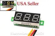 Mini DC 0-100V YELLOW LED 3-Digital Display Voltage Voltmeter 0.28" Volt Meter