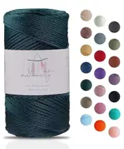 , Polyester Macrame Cord 2mm x25 Yards (375 feet) 2mm 1 Forest Green
