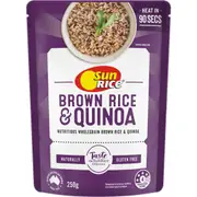 Sunrice Microwave Brown Rice & Quinoa Pouch 250g