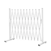 ZUNI Garden Security Fence Gate Expandable Aluminum Barrier Indoor Outdoor White