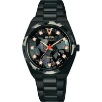 在飛比找森森購物網優惠-ALBA雅柏 迷彩錶圈計時鋼帶情侶對錶-女款 (AH7Z43