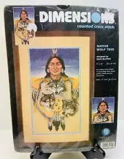 Dimensions CountedCrossStitchCompleteKit Nature Wolf Trio #3505 By MarieBuchfink