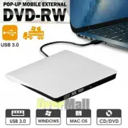 Slim External CD DVD Drive USB 3.0 Disc Movie Player Burner Writer For Laptop PC
