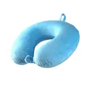 Laser Blue Hypoallergenic Memory Foam Neck Pillow - Ideal for Travelers