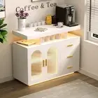 Sideboard Buffet Cabinet with Storage with 3 Drawers & 2 Doors, Coffee Bar Table