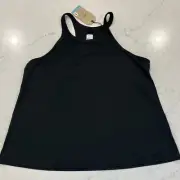 PrAna Becksa Tank Plus Black Size 2X UPF 50+ Shelf Bra Compression Stretch NWT