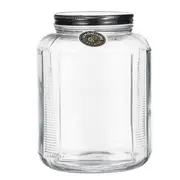 2 x 4.5L Large Glass Jars Airtight Kitchen Pantry Storage Canister Container Jar