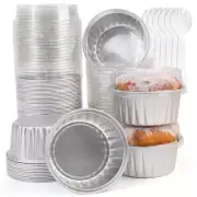 Cupcake Liners 50 Pack 5oz Aluminum Foil Baking Cups Muffin Tin Souffle Holders