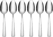 Oneida H084006D Aptitude DIN SPNS S/6 (16) Flatware-Soup-Spoons, Silver